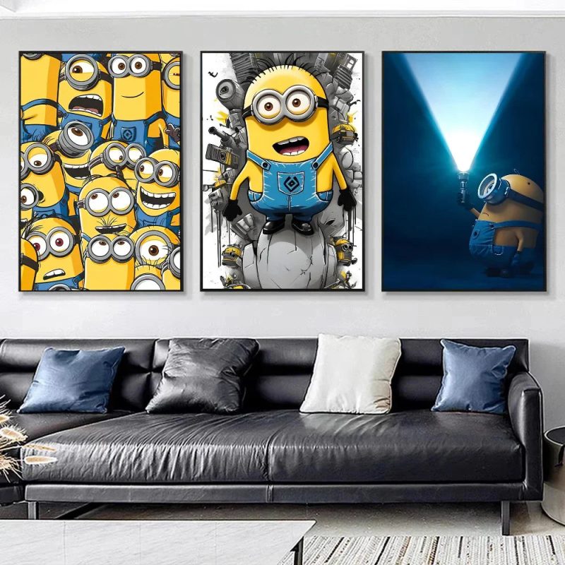 1pc Anime M-Minions Poster Self-Adhesive Art Sticker - Image 8